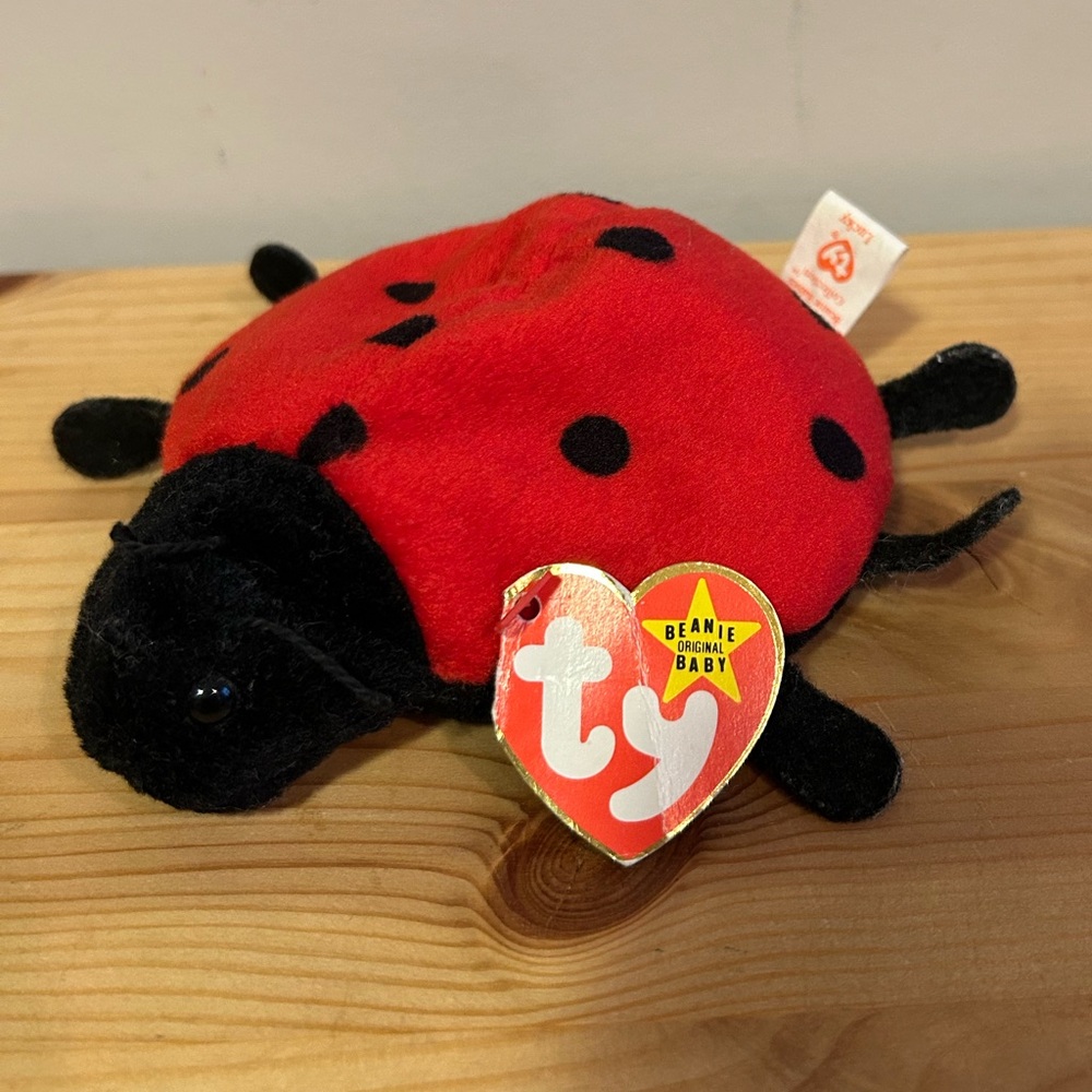 TY Beanie Babies Lucky Lady Bug 1993 PVC Pellets